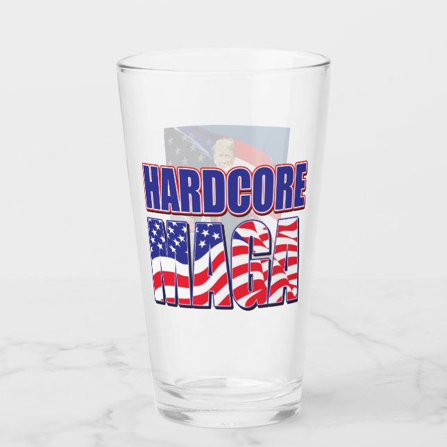Hardcore MAGA Glaskopp (Framsida)