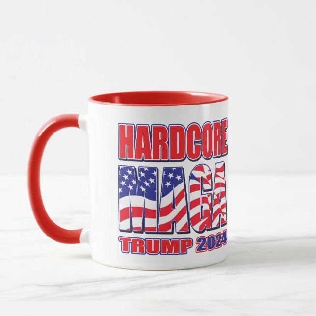 Hardcore Maga Trump 2024 Mugg (Vänster)