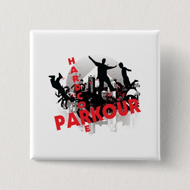 Hardcore Parkour Grungestad Knapp (Framsida)