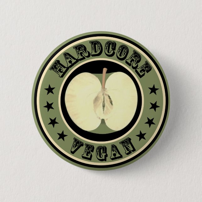 Hardcore Vegan Knapp (Framsida)