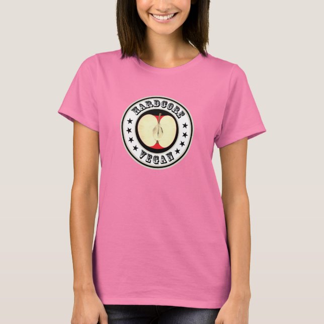 Hardcore Vegan Tee Shirt (Framsida)