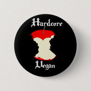 Hardcore VeganApple design Knapp
