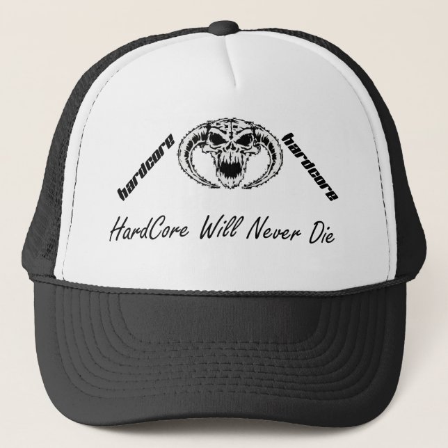 hardcore will never die  trucker cap keps (Framsida)