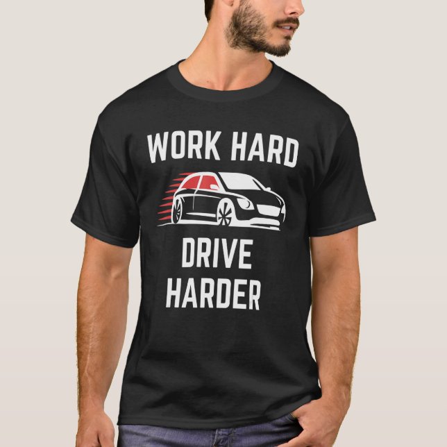 Hårddisk - hårdare Tävling-bil T Shirt (Framsida)