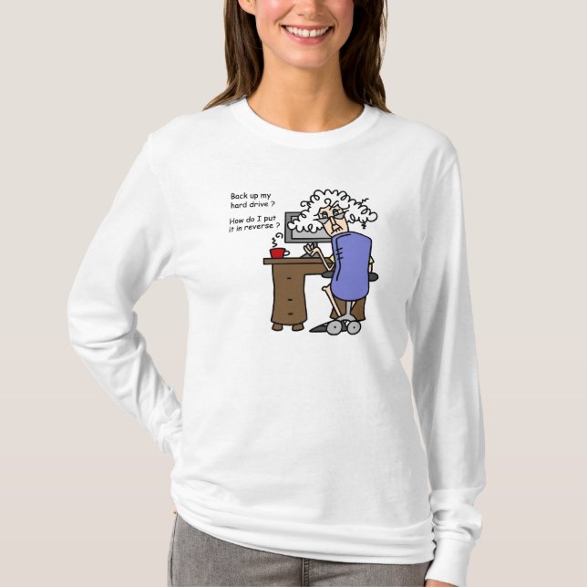 Hårddisk säkerhetskopiera humant t shirt (Framsida)