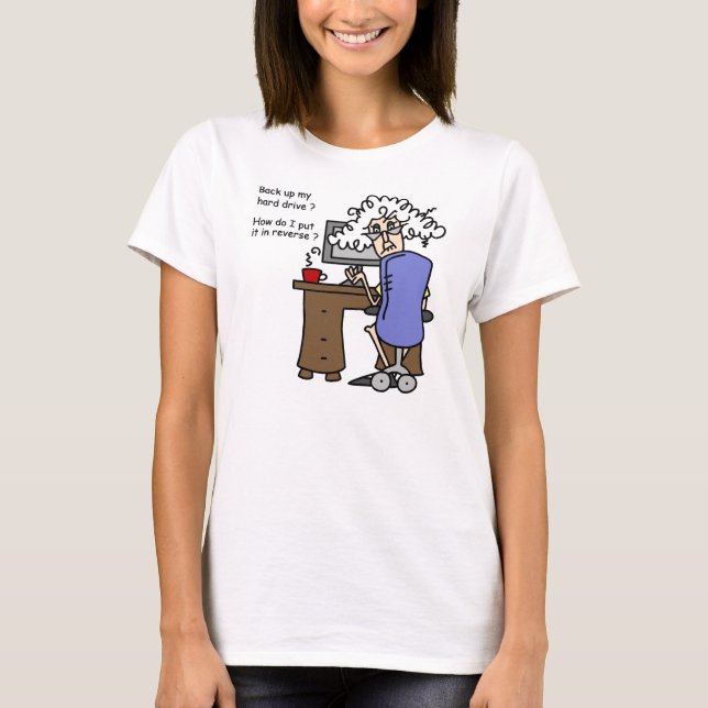 Hårddisk säkerhetskopiera humant t-shirt (Framsida)