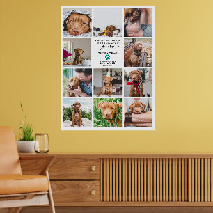 Hardest Adjö   Pet Memorial 11 Photo Collage Poster