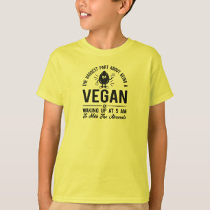 Hardest Part Vegan, Mjölk Almonds, Vegan Boy's T Shirt