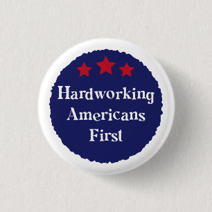 Hårdföra amerikaner Först Patriotiskt märke Knapp