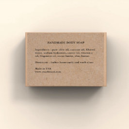 Hårdgummiingredienser för handgjord tvål mat etiketter