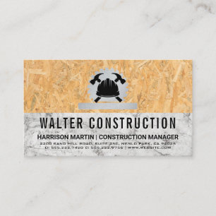 Hardhat Hammer   Marble   Tryckt trä Visitkort
