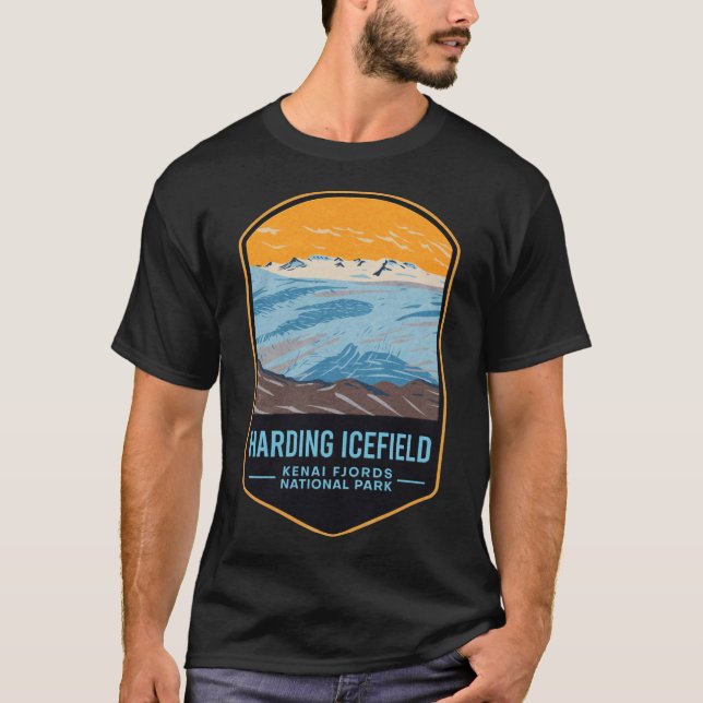 Harding Icefields Kenai Fjords nationalpark T Shirt (Framsida)