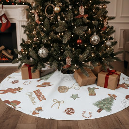 Hårdjul Western Cowboy Julgransmatta Borstad Polyester