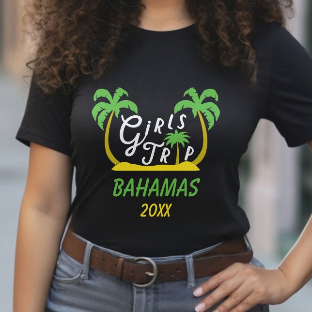 Hårdling av stränder på ön Bahamas i Resa T Shirt (Girls Trip Bahamas Caribbean Island Beach Vacation T-Shirt)