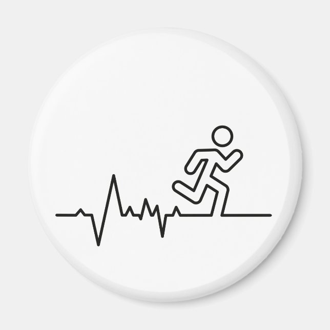 Hardlopen, triatlon of marathon sport wedstrijd.  magnet (Framsidan)