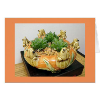 Hårdlöshet med grodor efter mjuk formgivning hälsningskort