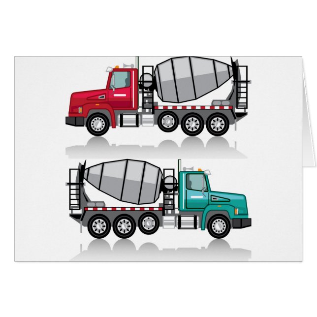 Hårdna blandarelastbilen hälsningskort (Framsidan Horizontal)