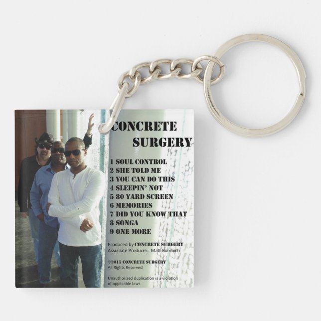 Hårdna kirurgi "understödjaalbum" keychain. (Baksidan)