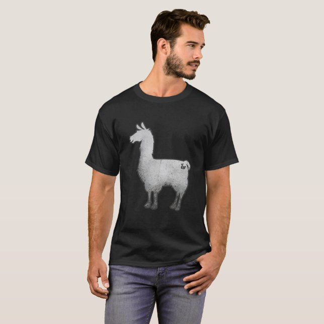 Hårdna LlamaT-tröja T Shirt (Hel framsida)