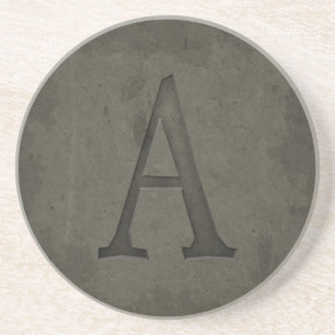 Hårdna Monogrambrev A Underlägg Sandsten