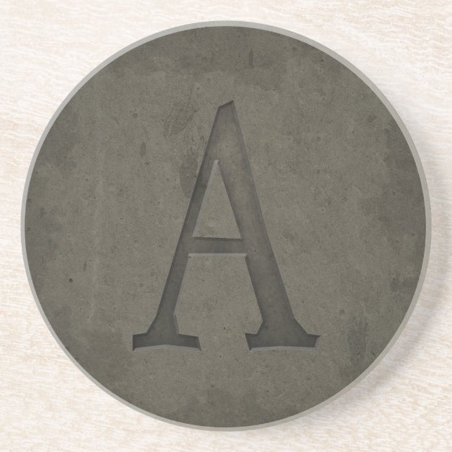 Hårdna Monogrambrev A Underlägg Sandsten (Framsidan)