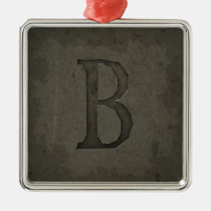 Hårdna Monogrambrev B Julgransprydnad Metall