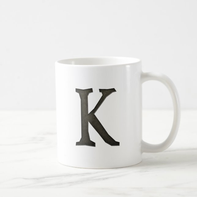 Hårdna Monogrambrev K Kaffemugg (Höger)