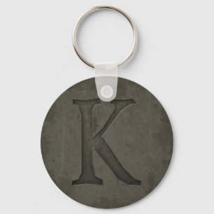 Hårdna Monogrambrev K Nyckelring
