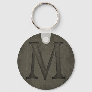 Hårdna Monogrambrev M Nyckelring