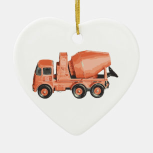 Hårdna orangen cementerar leksaklastbilen julgransprydnad keramik
