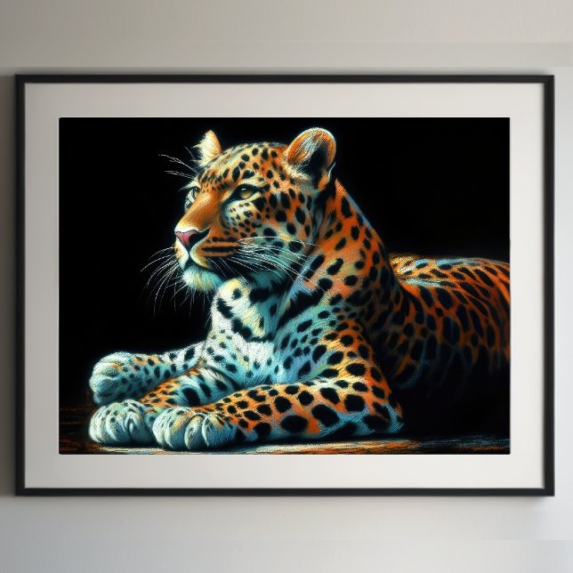 Hårdpastel Teckning Leopard II Poster (Skapare uppladdad)