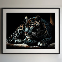 Hårdpastel Teckning Leopard IV Poster