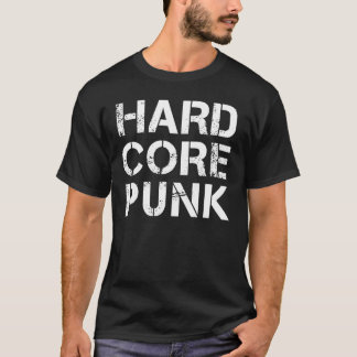 Hårdpunk Förstörd Typografi T Shirt