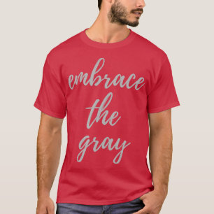 Hårdret Grått-silver proåldrat T Shirt