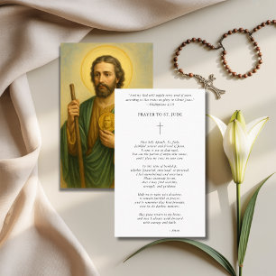 Hardship Aid Kor St. Jude Photo Prayer Card Visitkort
