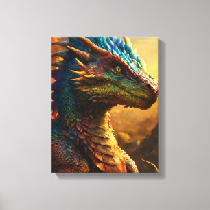 Hårdskydd: Mythical Monitor Dragon" Canvastryck