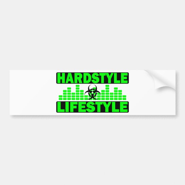 Hardstyle livsstilhazzard och tempodesign bildekal (Framsidan)