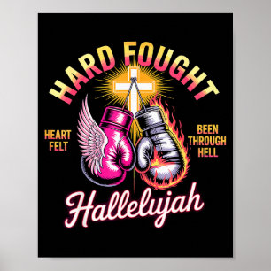 Hårdt kämpat Halleluja boxnings handskar tro _1 Poster