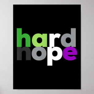 Hårdt Nej Aroace Pride Lgbtq, Lgbt Aro Ace Aromant Poster