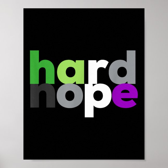 Hårdt Nej Aroace Pride Lgbtq, Lgbt Aro Ace Aromant Poster (Framsidan)