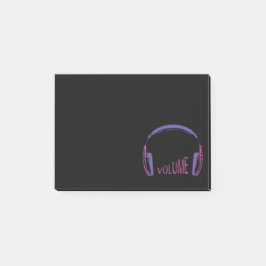 Hårdtelefonvolym upp post-it block