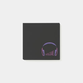 Hårdtelefonvolym upp post-it block