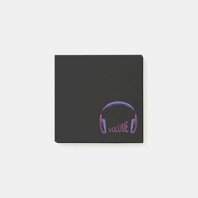 Hårdtelefonvolym upp post-it block (Framsida)