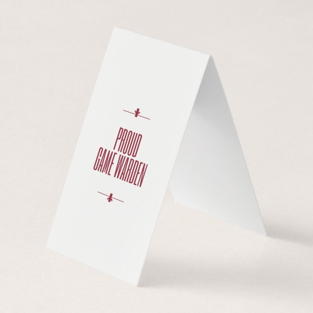 Hårdvärg för stolt match visitkort (Framsida)