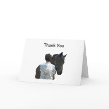 Hårdvarningskort för Tack av hästar