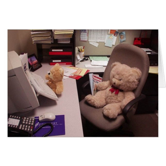 Hårdvarukort för Nallar Hälsningskort (Framsidan Horizontal)