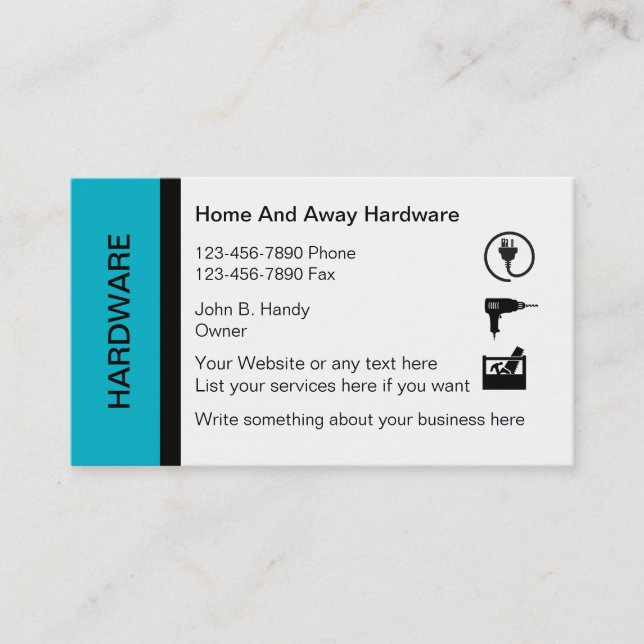 Hårdvarukort Visitkort (Framsida)