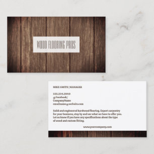 Hardwood Golv Byggnation Visitkort
