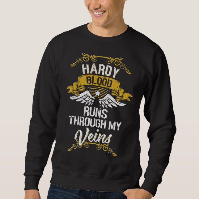 Hardy Blood Springa genom mina Veins Lång Ärmad Tröja (Framsida)