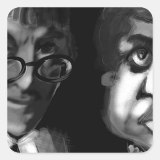 Hardy och Ramanujan Lycklig Pi Day Fyrkantigt Klistermärke